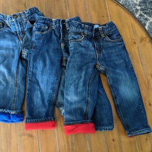 Fleece Lined Jeans Toddler Size 2T Gap Old Navy